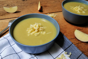 Bloemkool-curry soep met appel