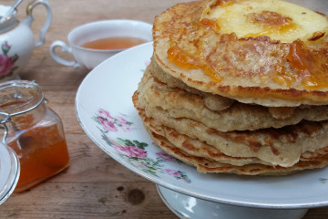Pannekoek met havermout en appel